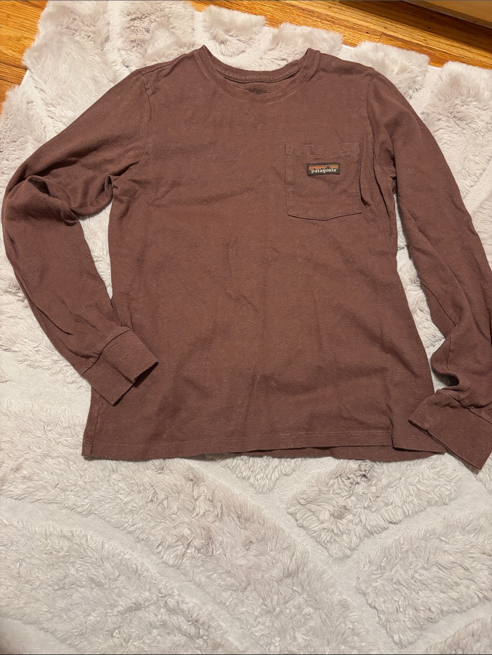 Patagonia Long-Sleeve Pocket Tee - burgundy mauve